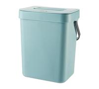 Gralara Poubelle Murale à Compost, Poubelle Suspendue avec Couvercle et Poignée, Petite Poubelle sous évier pour La Maison, La Buanderie, Un Placard Ou Un Bur, Bleu 7L