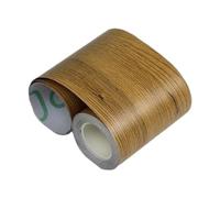 Gralara Pvc Wallpaper Papier Peint Adhésif Vinyle Film Décoratif Bande Bordure Revêtement Imitation Bois Matériau PVC Étanche et Lavable Convenant aux Murs, 5cmx10m, Teck Jaune