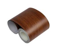 Gralara Pvc Wallpaper Papier Peint Adhésif Vinyle Film Décoratif Bande Bordure Revêtement Imitation Bois Matériau PVC Étanche et Lavable Convenant aux Murs, 10cmx10m, Bois De Teck