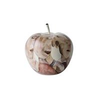Gralara Sculpture en Forme Fruit Multicolore Pomme Décorative Élégant Figurine Fruit pour Console, Hôtel, 35 35 38cm, Pomme Peinte À La Main