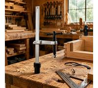 Gralara Serre-Joint à Insertion Usage Précis Serre-Joint à Cliquet Poignée Ergonomique Pince à Cliquet pour Menuiserie, Pince À Barre En T 160x60, Base 20mm