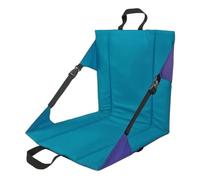 Gralara Siège Extérieur Pliant Coussin Dossier Assise Maintien en Polyester 600D Résistant avec Base Antiglisse et Inclinaison du Dossier Réglable Port Facile, Bleu Violet
