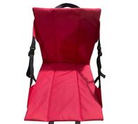 Gralara Siège Extérieur Pliant Coussin Dossier Assise Maintien en Polyester 600D Résistant avec Base Antiglisse et Inclinaison du Dossier Réglable Port Facile, Rouge