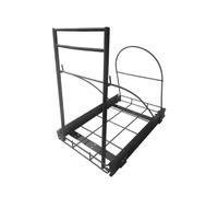 Gralara Support à Poubelle Extractible Robuste en Fer | Support à Poubelle avec Rails Coulissants, Étagère Coulissante sous Évier Gain de Place pour Cuisine et Placard