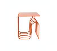 Gralara Surface Facile à Nettoyer Table Chevet Étroite Moderne Petite Table Basse Étroite pour près du Canapé, Orange