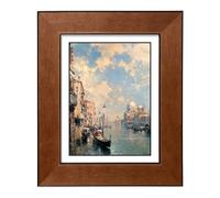 Gralara Tableau Cadre en Bois Morne | Rectangulaire, Toile Imprimée Passe-Partt, Haute définition, Toile Encadrée, pr Entrée, 40x60cm, Style C
