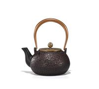 Gralara Théière En Fonte Classique Théière avec Infuseur Traditionnel Bouilloire En Fonte pour Cuisine, Marron Ombre Parfumée 1200ml + Filtre À Thé, 1200ml
