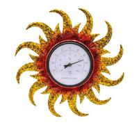 Gralara Thermomètre Extérieur Thermomètre Mural Décoratif Thermomètre Intérieur Extérieur Thermomètre de Jardin Soleil Cadran Structure En Fer Résista, A