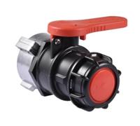 Gralara Vanne avec Poignée Levier Robinet Citerne Ergonomique Robinet avec Embout Tuyau, Rouge, 62mm