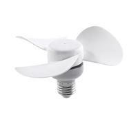 Gralara Ventilateur à Douille E27, Mini Ventilateur de Plafond de Base Haute Performance, Silencieux et Puissant, Matériau PP Résistant, pour Chambre, Bureau, Petit Espace,Pas de Tuyau Réglable,14cm