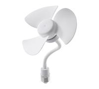 Gralara Ventilateur à Douille E27, Mini Ventilateur de Plafond de Base Haute Performance, Silencieux et Puissant, Matériau PP Résistant, pour Chambre, Bureau, Petit Espace, avec un Tuyau Réglable,14cm