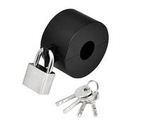 Gralara Verrou de Poignée de Porte Dispositif de Blocage de Bouton de Porte Couvercle pour Désactiver la Poignée Fonction Empêche la Rotation Adapté à la, avec cadenas