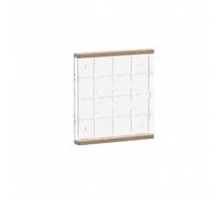 Gralara Vitrine Acrylique Compartimen en Grille Traparente Boîte D'affichage Acrylique Murale Morne pr Chambre, 60x60mm, 16 Grilles