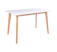 Table Repas 120x70cm Naturelle et Blanche - GRAM -