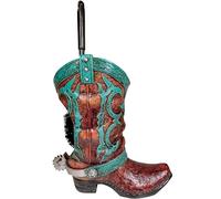 Granatan Porte-Brosse WC en Forme de Botte de Cowboy, Accessoires de Salle de Bain Turquoise Vintage, décoration de Salle de Bain Rustique