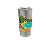 Grand Anse Grenade dessiné à la main Souvenir de voyage Cadeau monument Gobelet isotherme en acier inoxydable double paroi
