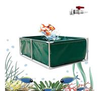 Grand aquarium autoportant en toile, bassin intérieur temporaire, visualisation temporaire de poissons koï, réservoir d'eau 2 x 2 x 0,9 m, grande capacité pour culture koï, irrigation agricole