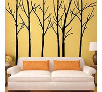 Grand Arbre Noir Stickers Muraux Pour Salon Décoration De La Maison Fond Pvc Avion Plante Murale Porte Bricolage Papier Peint Se Précipita Sale228 * 200 Cm