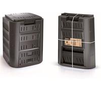 Grand bac à compost 80 x 70 x 70 cm - Noir - Pour les déchets de jardin et les déchets d'outils de jardinage
