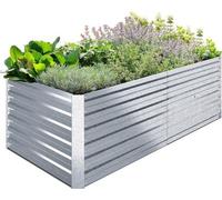 Grand bac à légumes en acier inoxydable, 180 x 90 x 60 cm
