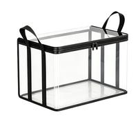 Grand bac de rangement en plastique transparent, conteneur à vêtements surdimensionné, organisateur de vêtements saisonniers pour placard et organisation sous le lit, bac de rangement pour vêtements
