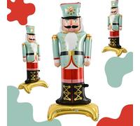Grand ballon en aluminium casse-noisette gonflable pour décorations de Noël, fête prénatale, anniversaire, 122 cm
