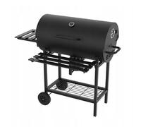 Grand barbecue de jardin au charbon de bois, avec bac à cendres, thermomètre, 3 grilles et roues (modèle KY740A-1)