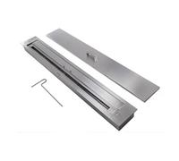 Grand bloc de combustion avec fibre céramique et régulateur de flamme F96120 Argent