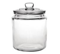 Olympia Biscotti Pot à biscuits avec couvercle 6,5 litres, verre transparent, taille : 293 (H) x 200 (Dia) mm, Style vintage, passe au lave-vaisselle, GM581