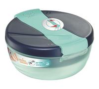 Grand Bol Déjeuner - Boîte À Déjeuner - Lunch Box - Bento - 3 Compartiments - Bleu