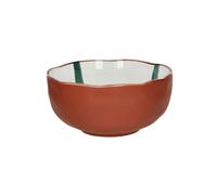 Grand bol en porcelaine vert, rond - Pomax, Mykonos - Ø20x10 cm