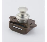 Grand bouton de verrouillage d'armoire suspendu chromé RV, poignée de porte, Base marron, 1 pièce(PearlNickel(BrownBase))
