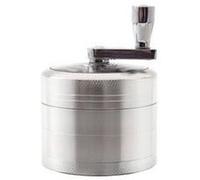 Grand broyeur d'herbes de tabac à épices en acier inoxydable broyeur-4 couches broyeur 55mm argent Argent G