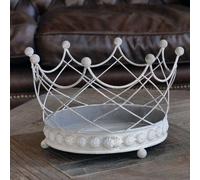 Grand Cache Pots Fleurs Couronne 14x22cm Gris