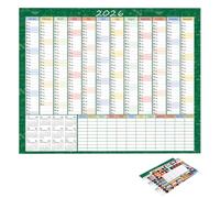 Grand calendrier 2026 73 x 50 cm | Calendrier mural annuel pour la maison, l'école, le nettoyage, les vacances, les fêtes, les anniversaires, les voyages