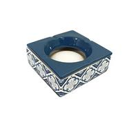 Grand cendrier marocain bleu en céramique carreaux de ciment