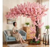 Grand Cerisier Artificiel Rose, Arbre Artificiel D'IntéRieur,Arbre en Fleurs,DéCoration De Mariage, Maison, Jardin, Café,B,2.5x2.5m