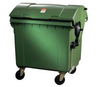 Grand conteneur à déchets 1,1 m³ HDPE vert, mobile, selon DIN EN 840-3 SULO
