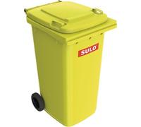 Grand conteneur à déchets 240l HDPE jaune, mobile, selon EN 840 SULO