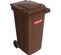 Grand conteneur à déchets 240l HDPE marron, mobile, selon EN 840 SULO
