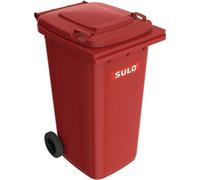 Grand conteneur à déchets 240l HDPE rouge, mobile, selon EN 840 SULO