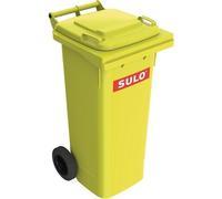 Grand conteneur à déchets 80l HDPE jaune, mobile, selon EN 840 SULO