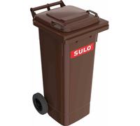 Grand conteneur à déchets 80l HDPE marron, mobile, selon EN 840 SULO