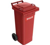 Grand conteneur à déchets 80l HDPE rouge, mobile, selon EN 840 SULO