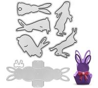 Grand Coup Matrice de Découpage Scrapbooking - Lapin de Pâques Matrices de Coupe en Métal - Ensemble de Dies Scrapbooking pour Fête de Pâques - Idéal pour Cadeaux et Décoration