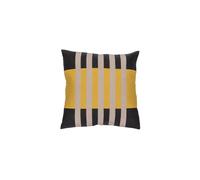 Grand coussin carré en coton multicolore, à motifs, rembourrage polyester, fermeture éclair - Woood, Valery - 50x4x50 cm
