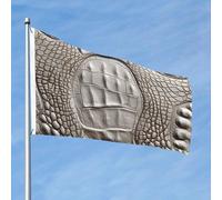Grand drapeau d'extérieur double face de 61 cm avec 2 œillets en laiton texture cuir crocodile drapeau de cour toutes saisons pour jardin, cour, pelouse, décoration extérieure