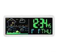 Grand Écran LCD Horloge Date pour jour Semaine 7 Langues Grand | Affiche heure, date, pour jour, température, humidité, écran LCD clair, lecture pour facile, design moderne