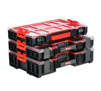 Grand ensemble de 3 organiseurs avec poignées et boîtes pouvant être combinés avec le système de rangement modulaire PRO