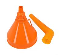 Grand entonnoir flexible amovible orange pour eau diesel essence avec bec amovible et filtre pour les espaces restreints